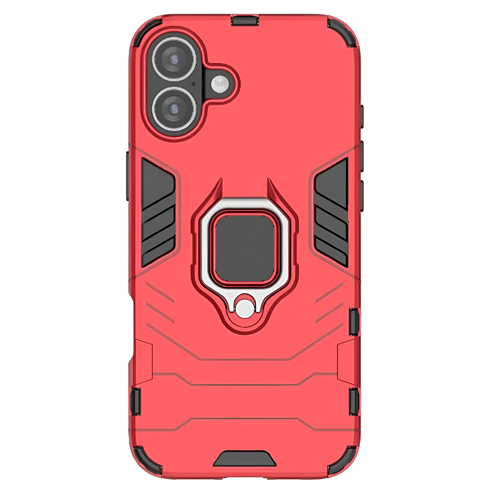 Red Back Ring Case For iPhone 16 Plus