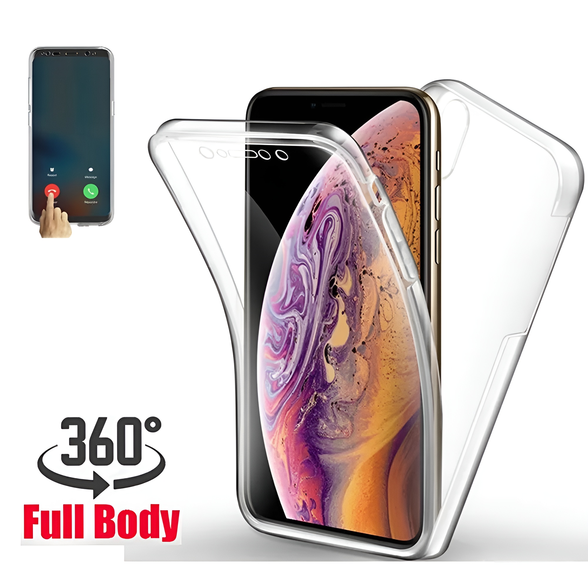 360 Full Protection PC Case For iPhone XS Max