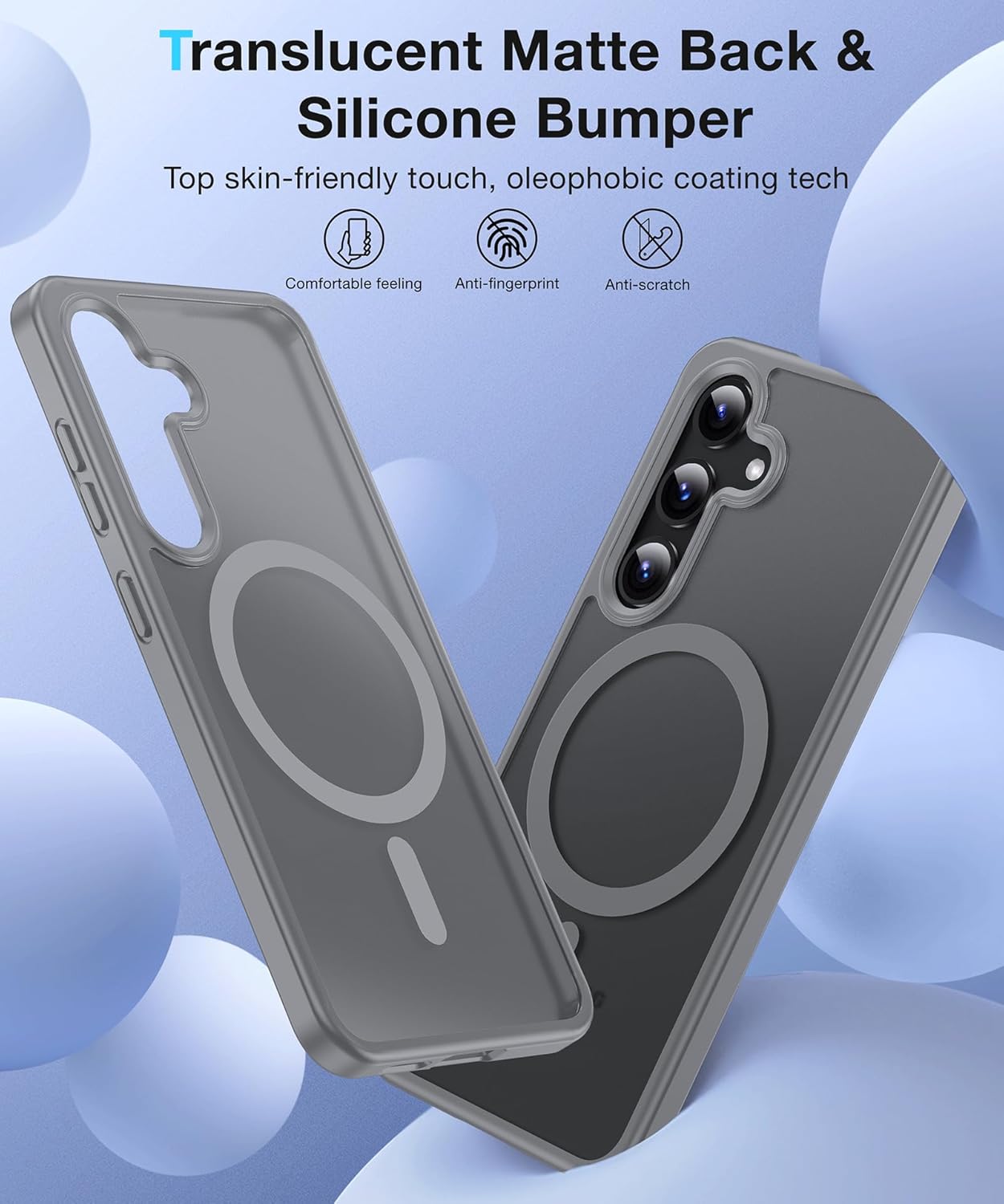 Shockproof Grey Case for S24 Plus