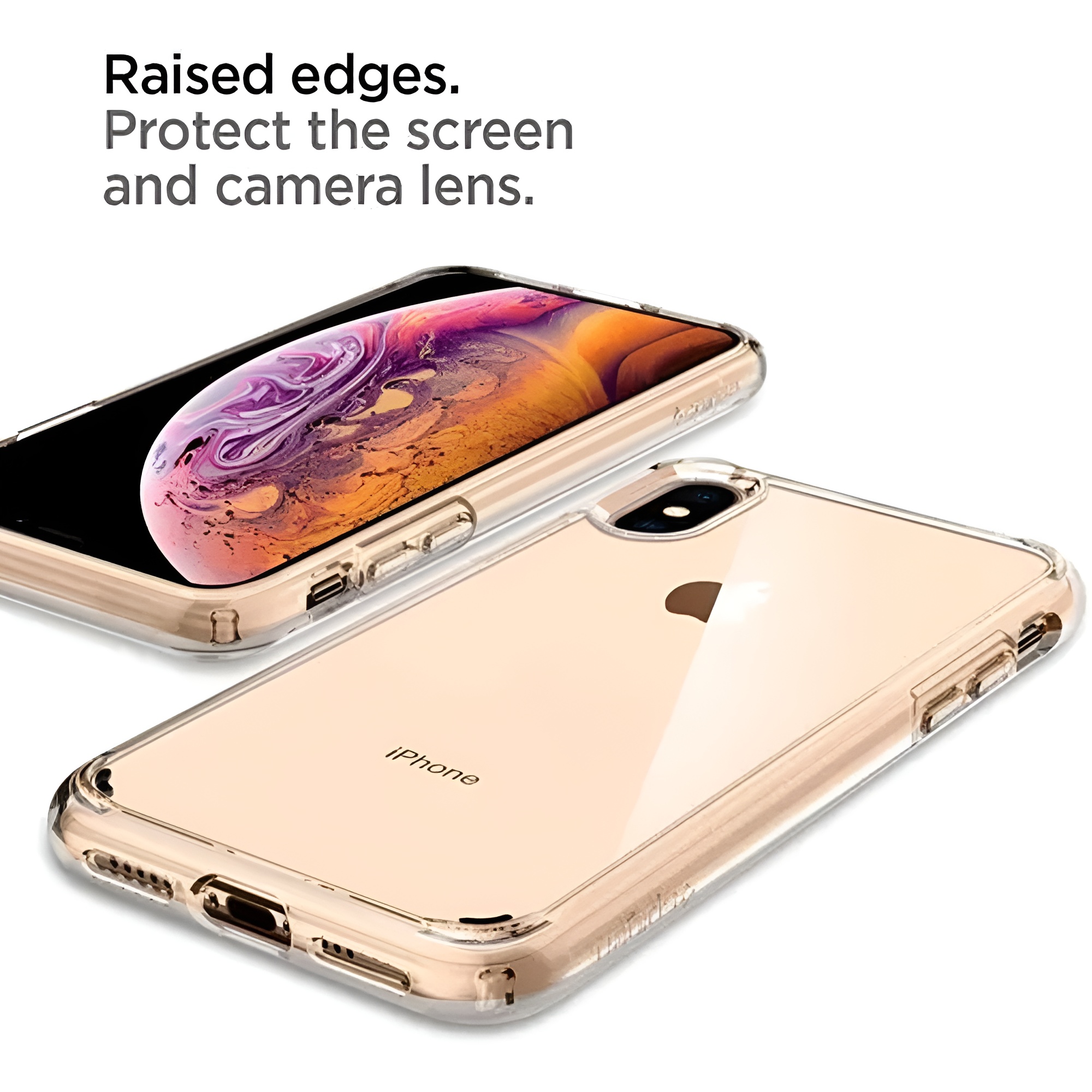 Crystal Clear TPU PC Case For iPhone XS Max