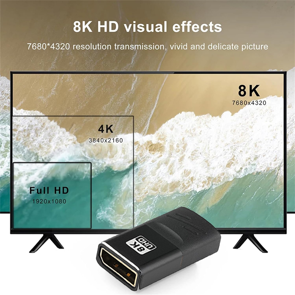 8K HD DisplayPort Female to Female.