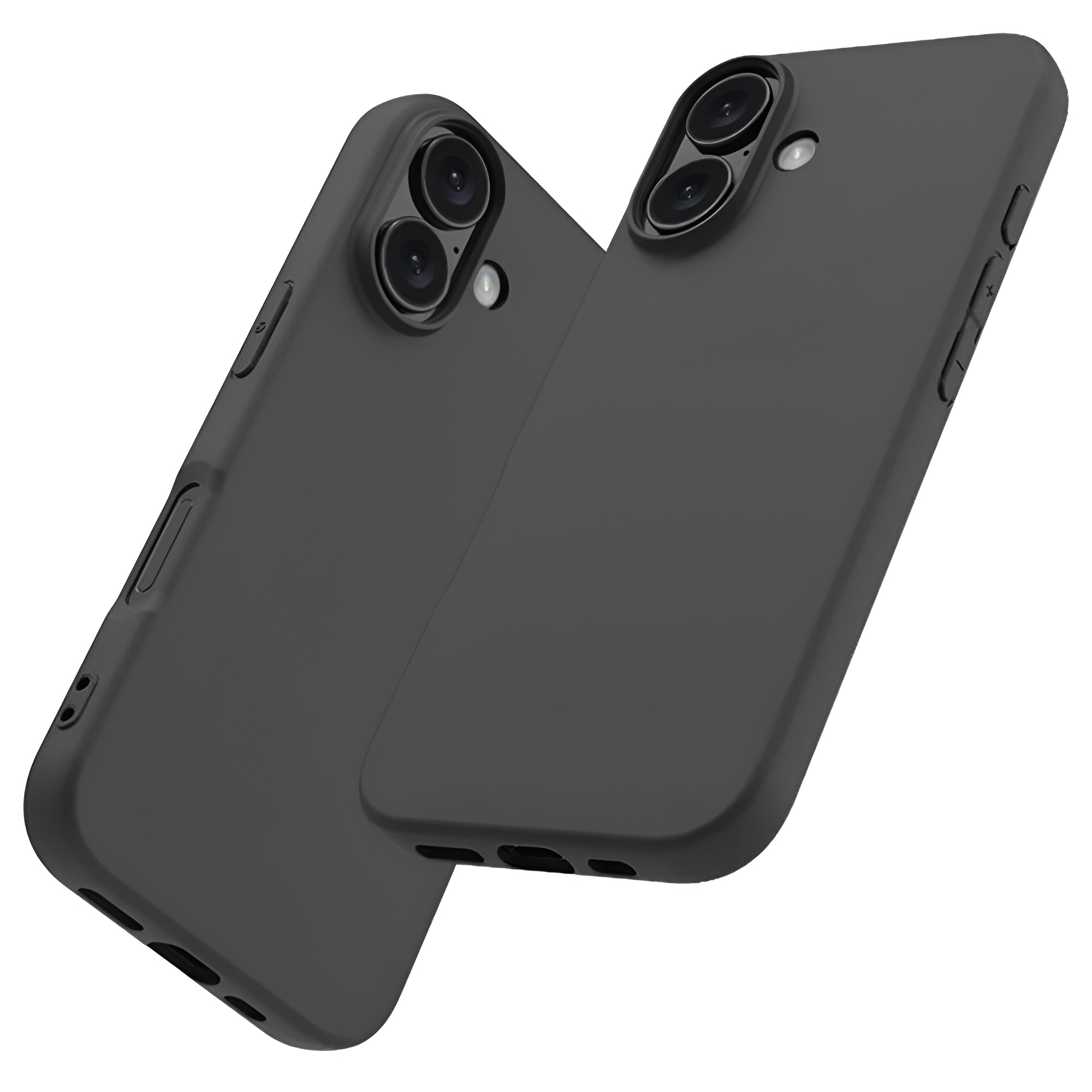 Black TPU Case For iPhone 16 Plus