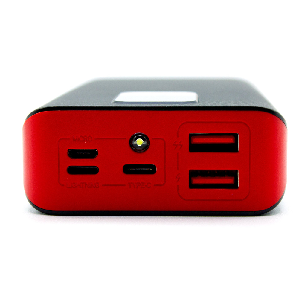 Black and red 20000mAh power bank