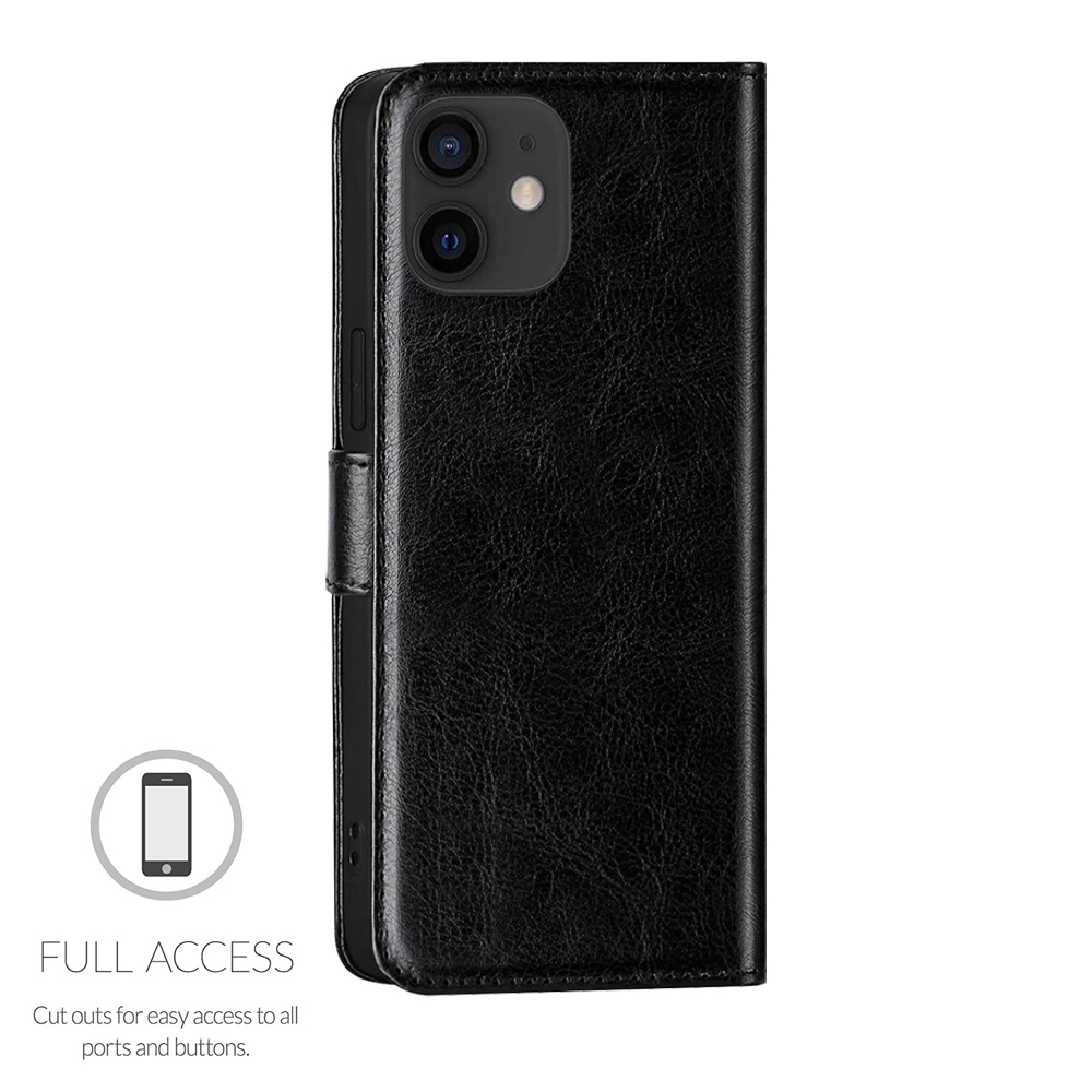 Black Wallet Case For iPhone 12