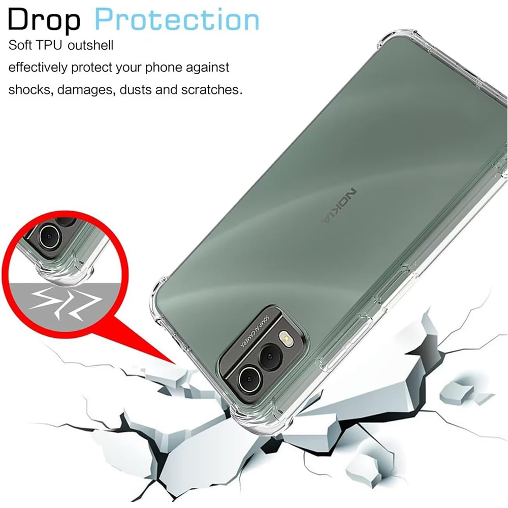 Shockproof crystal clear case for Nokia C32