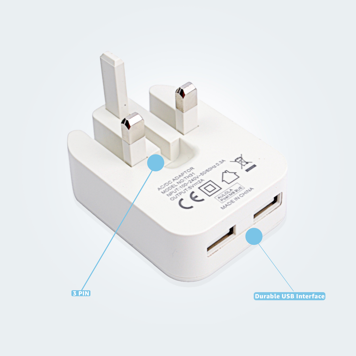 Folding USB Adapter 5V