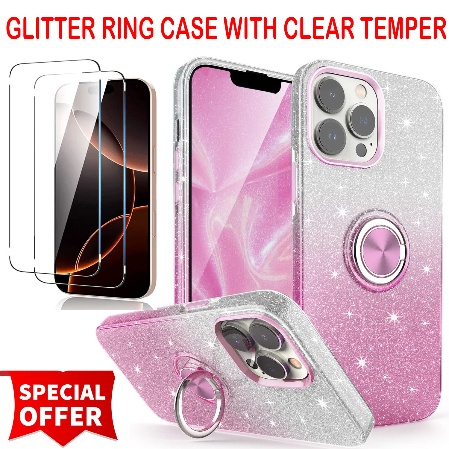 Ring holder case For iPhone 16 Pro