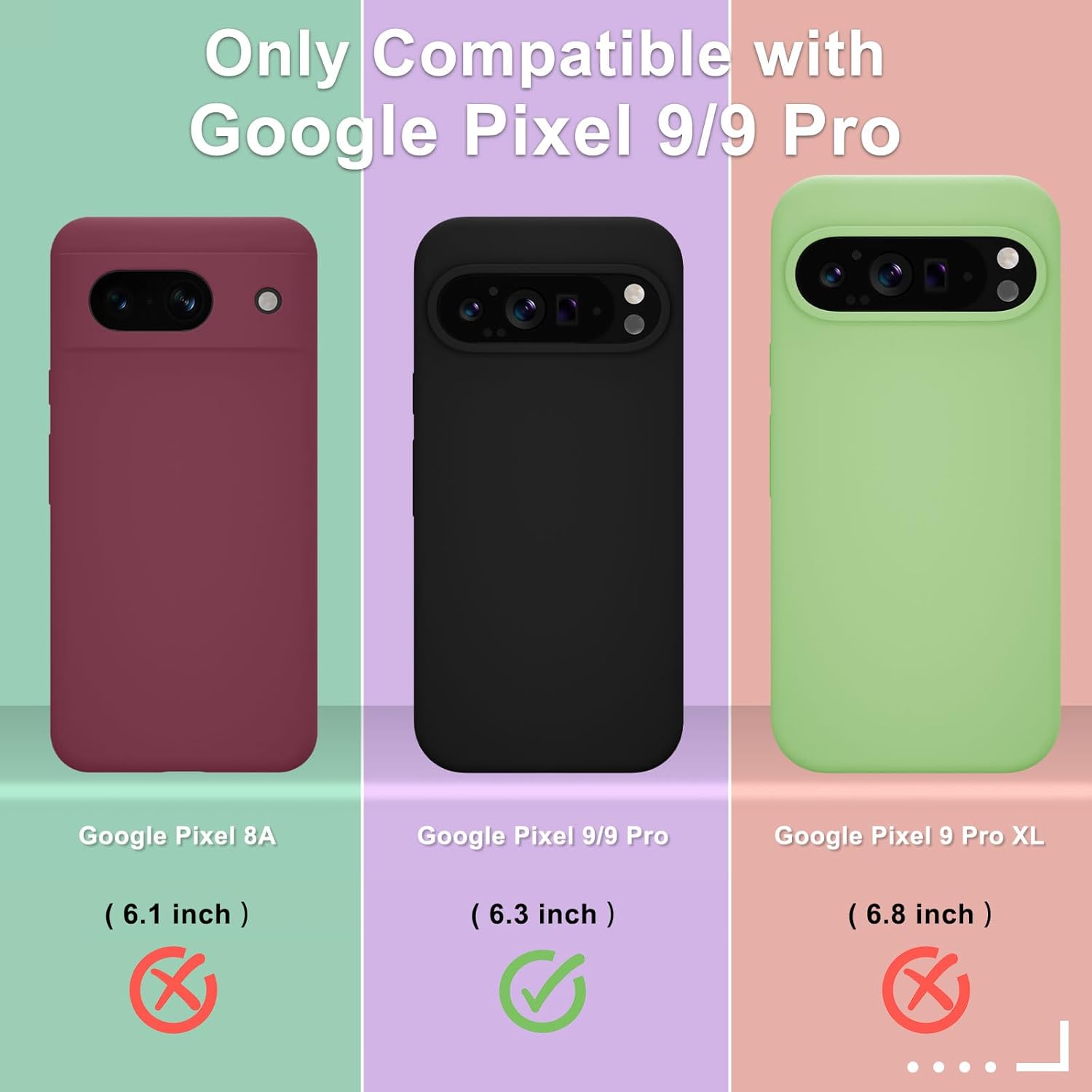 Black case for google pixel 9 and 9 pro