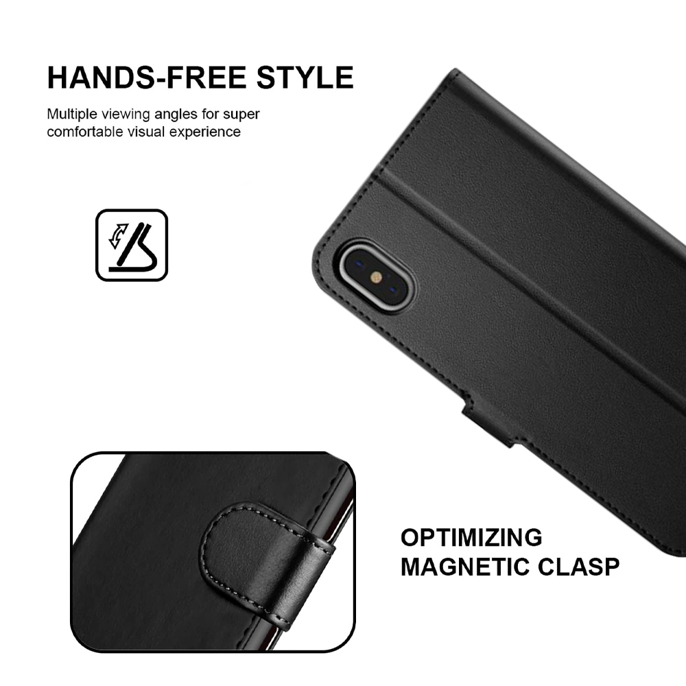 iPhone XS Max Black Wallet Case