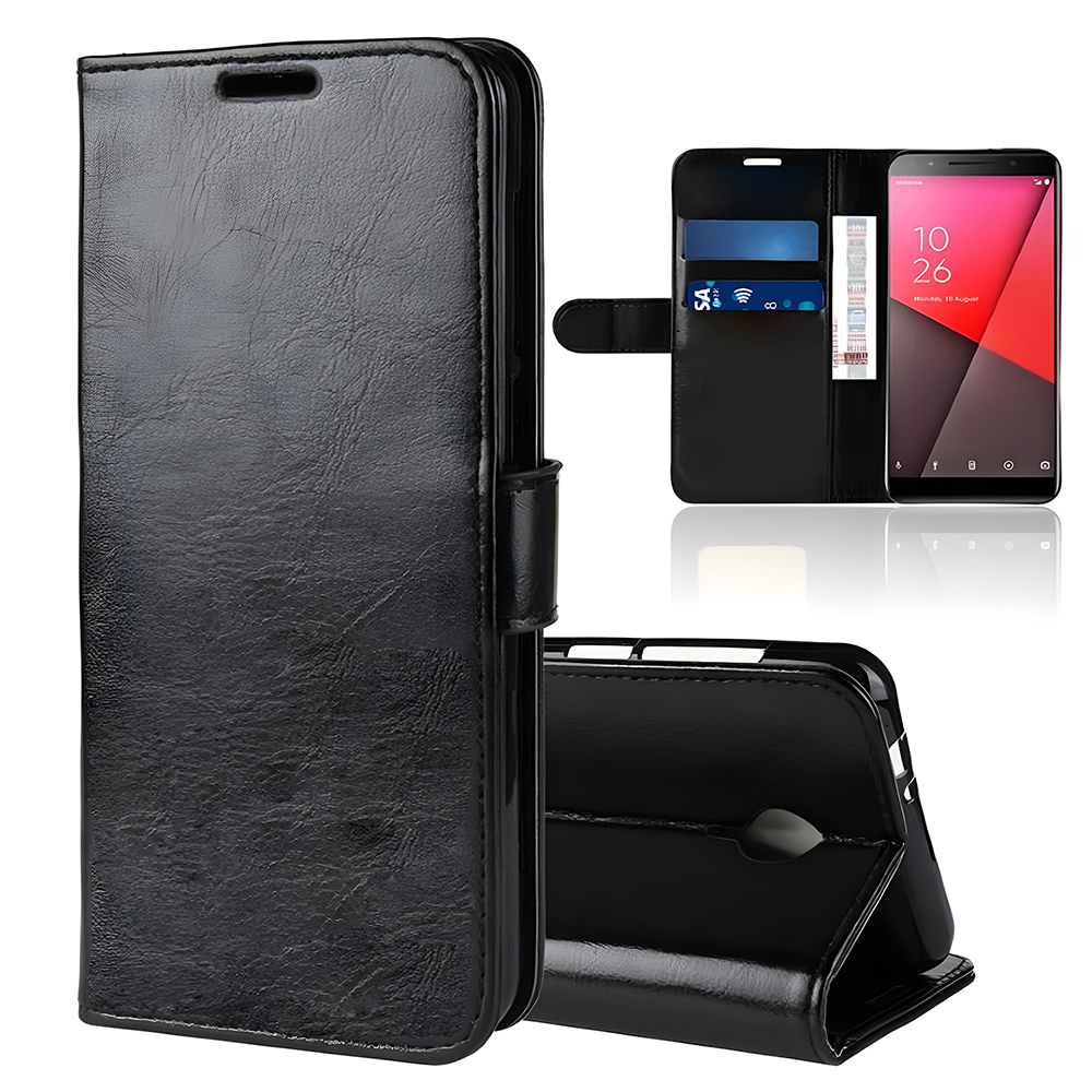 Magnetic Leather Wallete Case For Vodafone