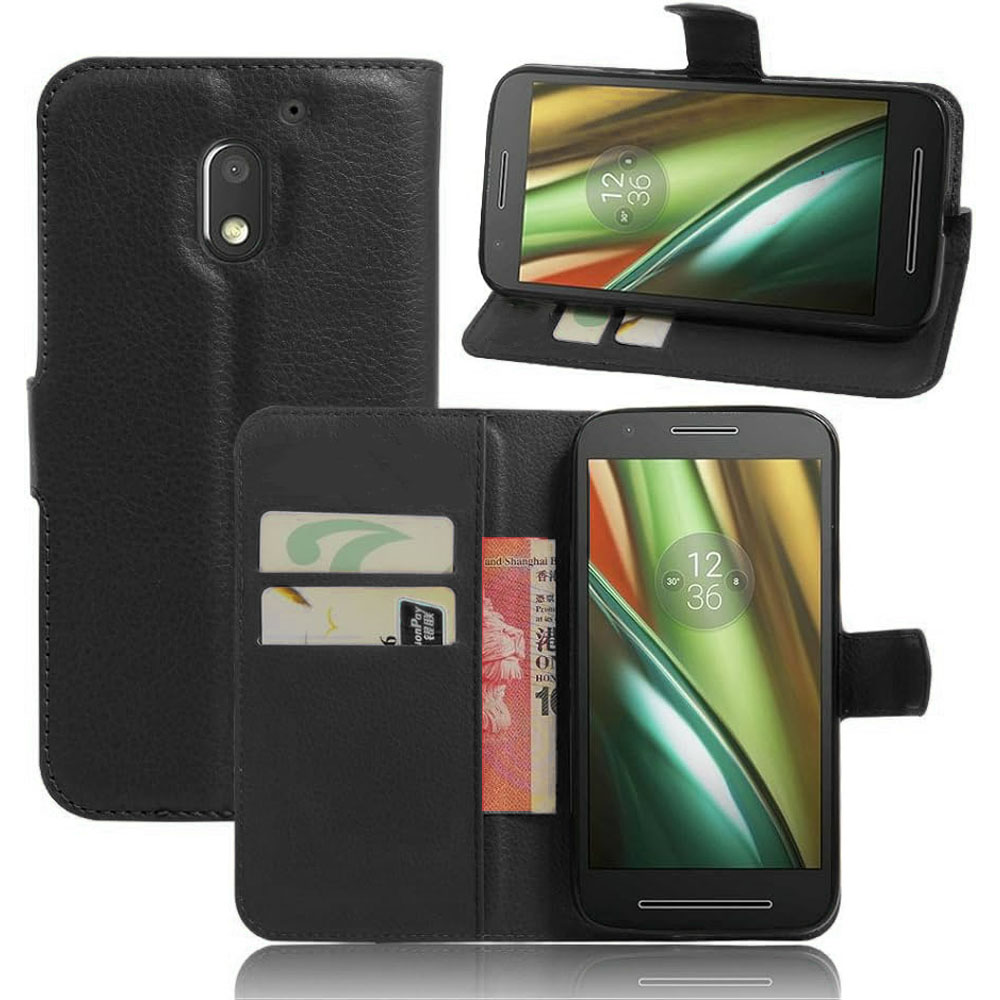 Motorola Moto E3 (2016) Leather Wallet Case