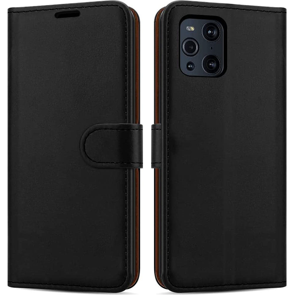 Oppo Find X3 (2021) leather wallet case.