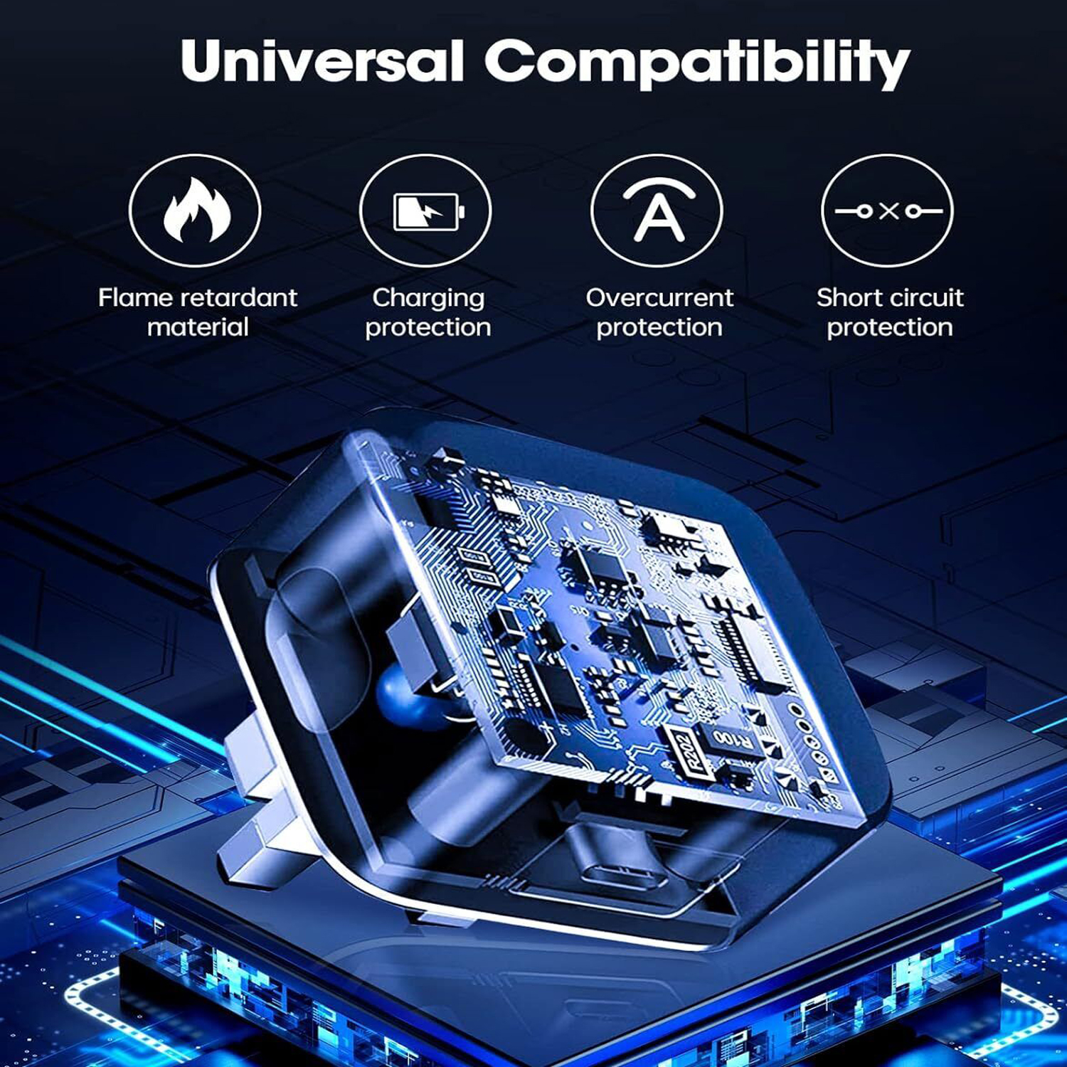 Smart chip-enabled dual-port fast charger