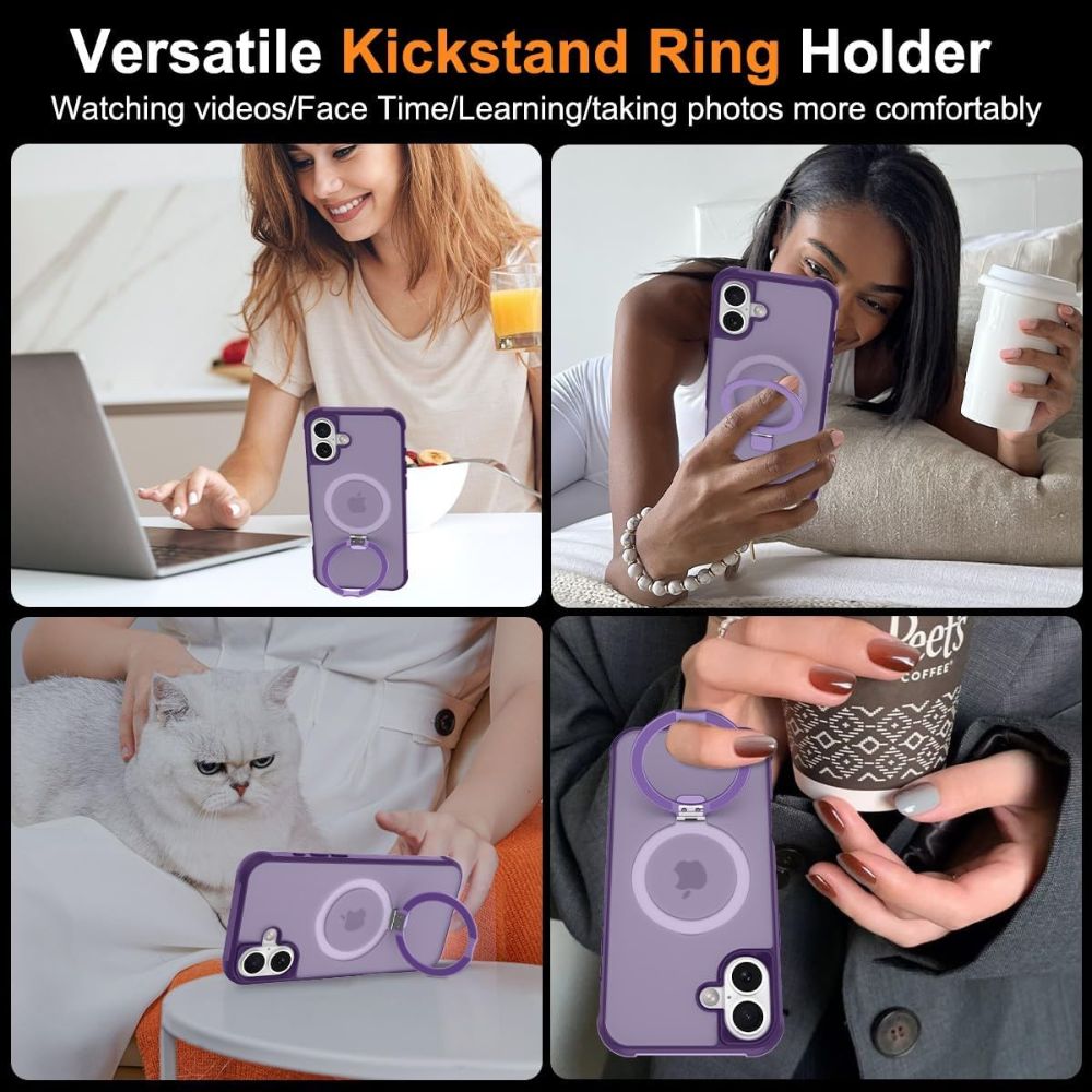 Ring holder on Purple iPhone 16 case