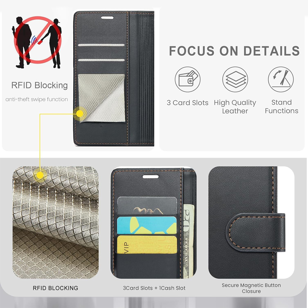 Wallet case with card holder For Samsung Galaxy A55 5G UK