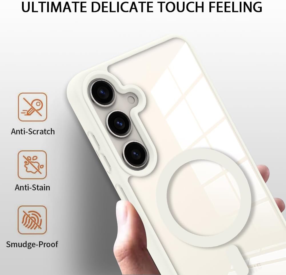 Stylish white case for Galaxy S24 Plus with MagSafe.