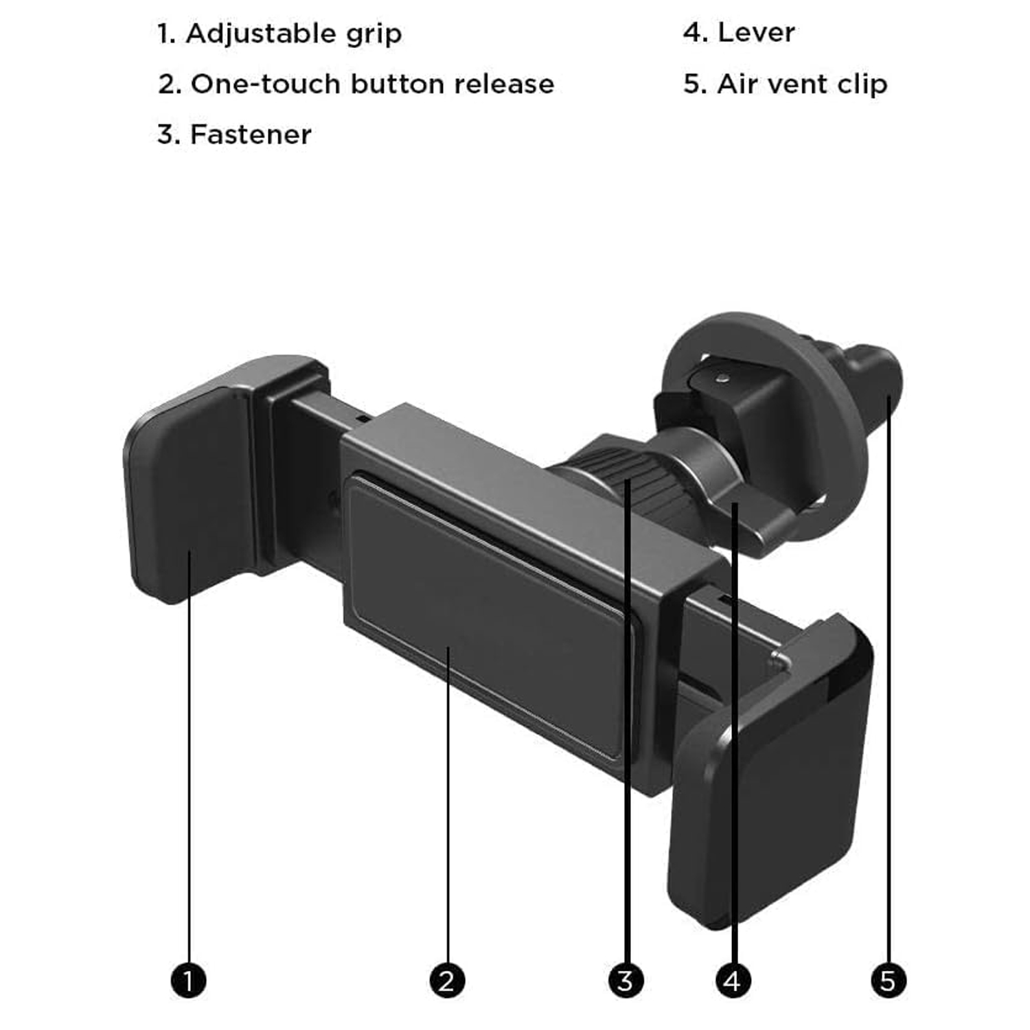 Modern Sleek Design Car Phone Holder