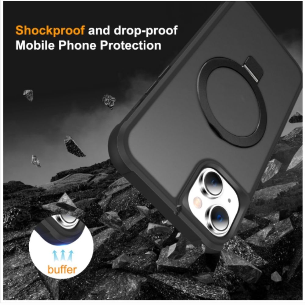 Shockproof iPhone 15 Plus case with ring