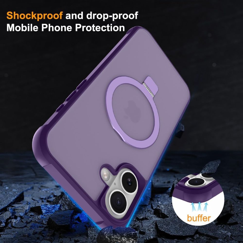 Shockproof Purple iPhone 16 case