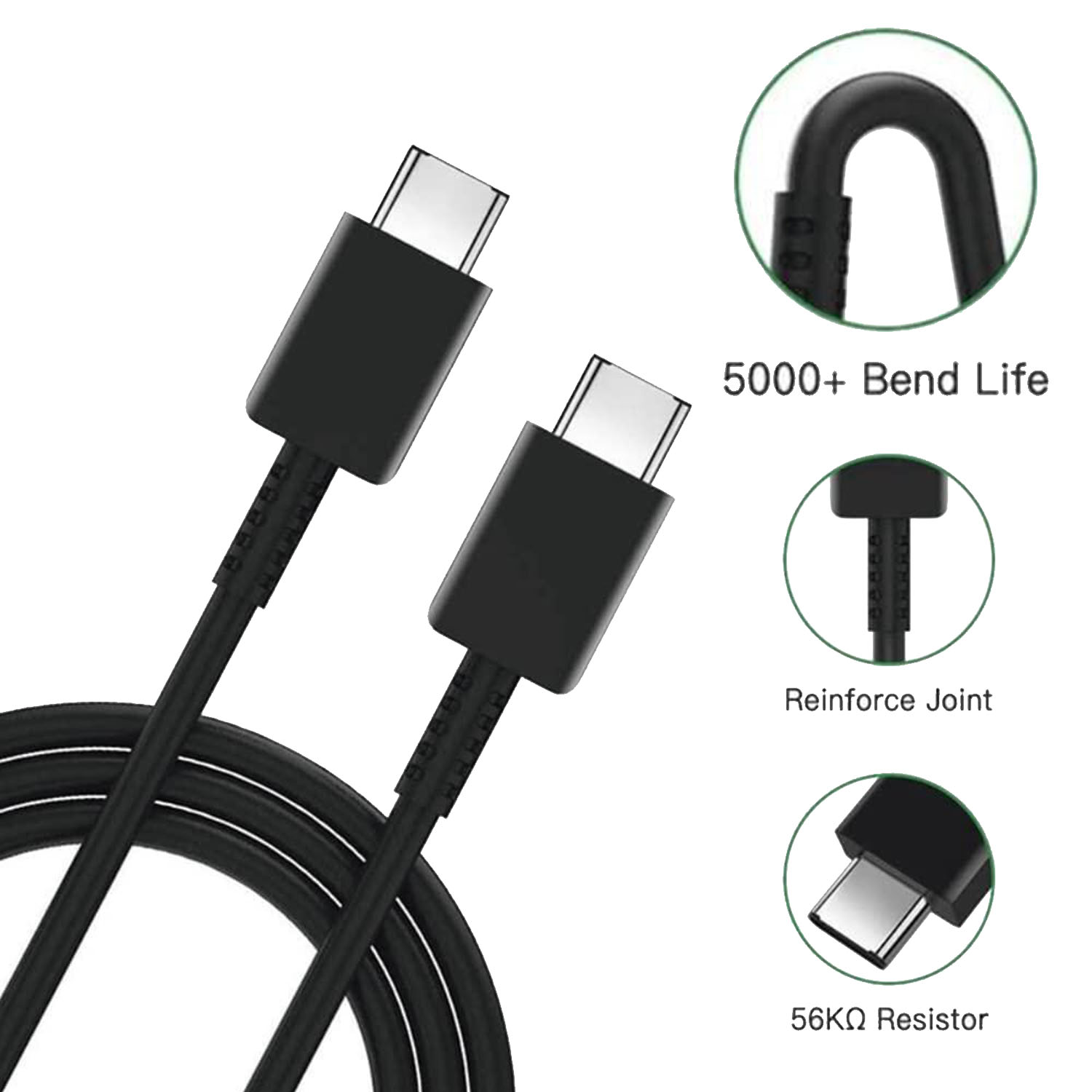 Data Charging Cable USB C To Type C Lead