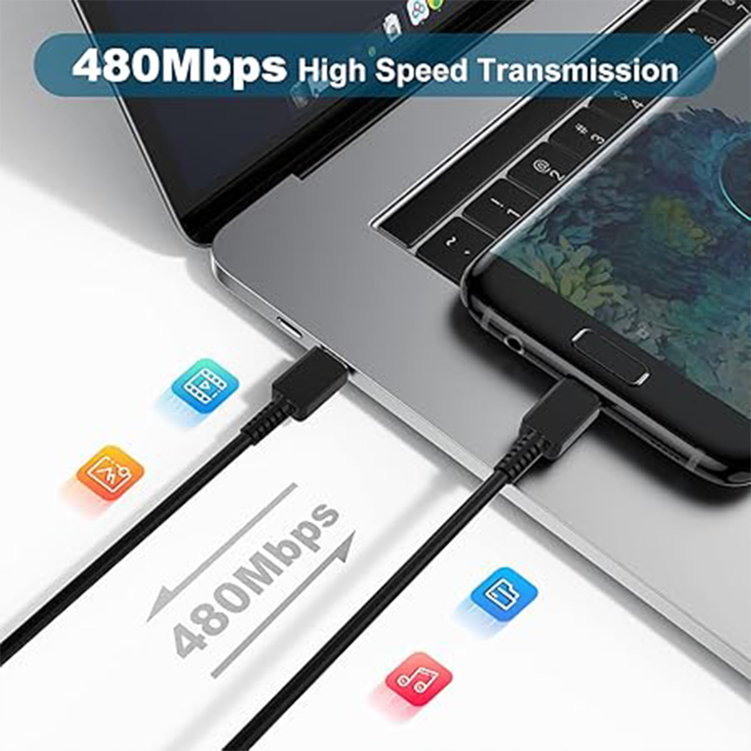 Data Charging Cable USB C To Type C Lead