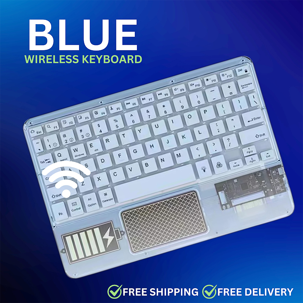 Universal Portable Wireless Keyboard with Trackpad