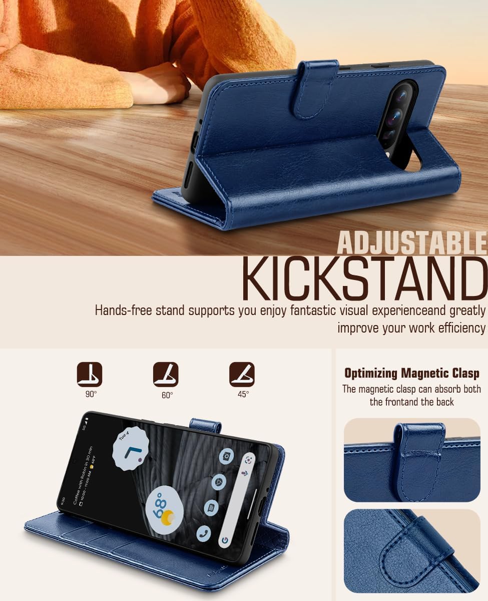 Kickstand phone wallet case for Pixel 9