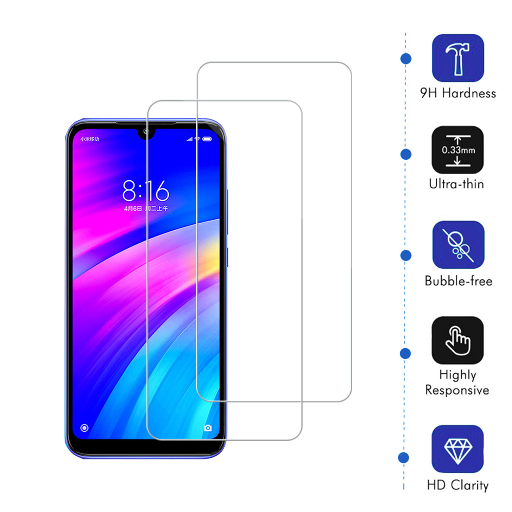 Xiaomi Redmi 7 2.5D 9H Tempered Glass.